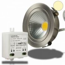 LED Möbel-Einbaustrahler COB mit Reflektor, 3W, nickel geb., warmweiß