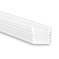 LED Aufbauprofil SURF12 Aluminium pulverbeschichtet weiß RAL 9010, 200cm