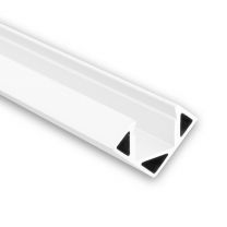 LED Eckprofil CORNER11 Aluminium pulverbeschichtet weiß RAL 9010, 200cm