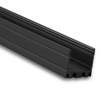 LED Aufbauprofil SURF16 Aluminium schwarz eloxiert, 200cm